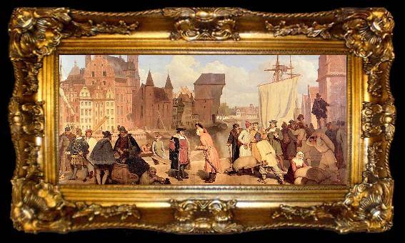 framed  Wojciech Gerson Gdansk w XVII wieku, ta009-2